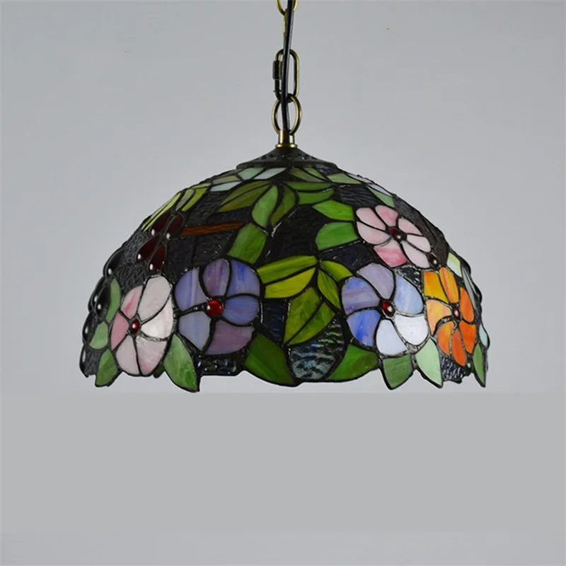 OUFULA Tiffany Pendant Light Modern LED Lamp Creative Fixtures Decorative For Home Dining Room
