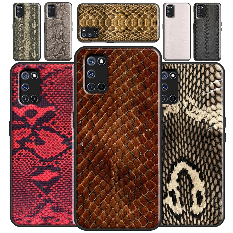 Cobra Python Snake Skin Case For OPPO A15 A91 A83 A3S A5S A1K A52 A72 A5 A9 A31 A53 2020 Find X3 Pro F5 F7 Cover