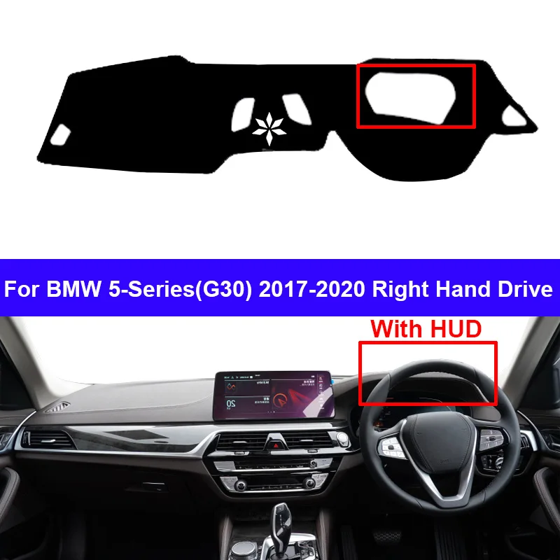 Auto Car Dashboard Cover Dash Mat Carpet Cape For BMW 5-Series (G30) 2017 2018 2019 2020 LHD RHD Console Protector Sun-Shade