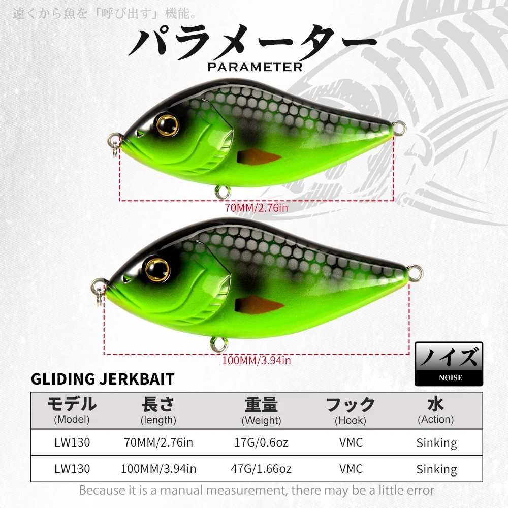 Hunthouse LW130 Jerkbait VIB señuelo para lucio – acción vibrante - imagen 5