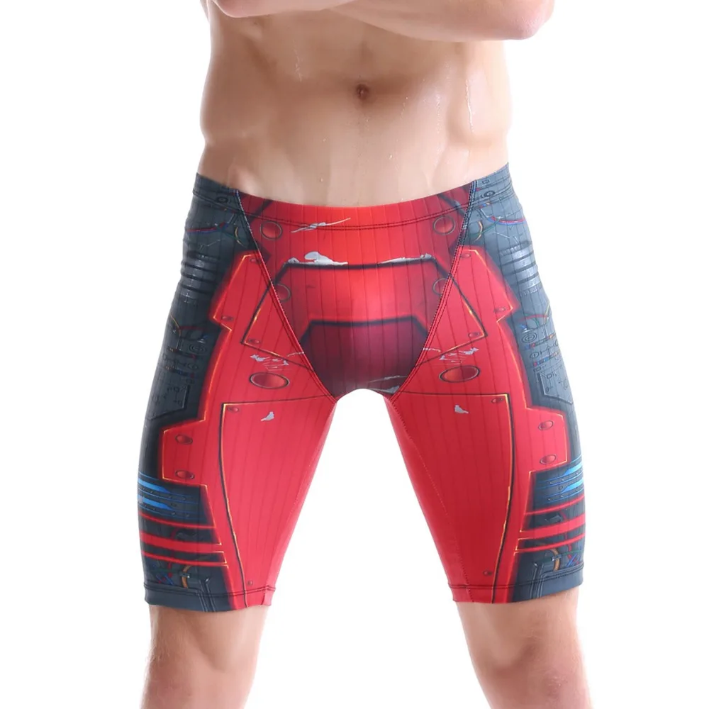 Men's Swimwear Iron Man  Swim Jammers Triathlon Swimming Trunks Emonder Breathable Quick Dry Shorts Surfing Diving Sports Shorts