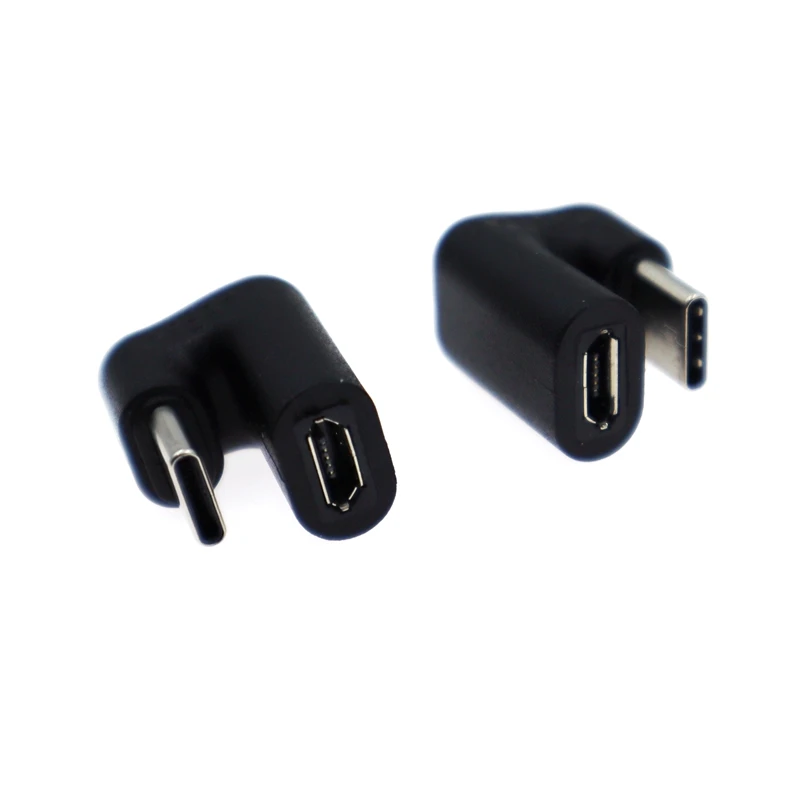 U-shaped 360° Angled USB 3.1 Type C Male-To-Female To Micro USB Female OTG USB-C Converter Adapter For Huawei Samsung Xiaomi