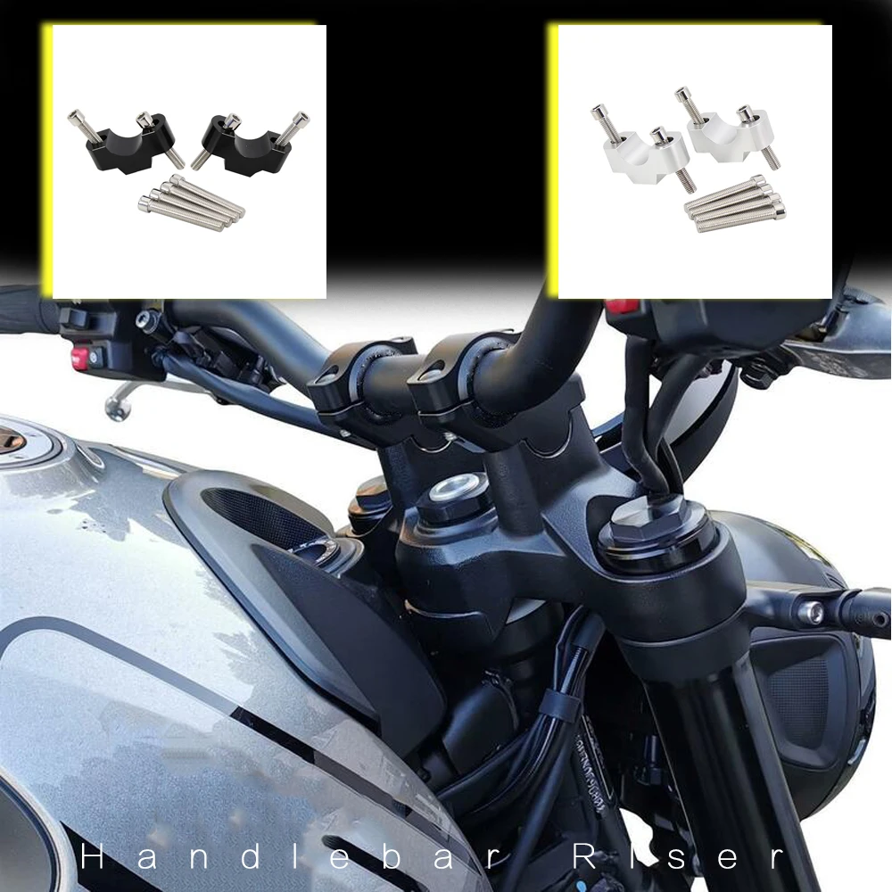 

2021 NEW Motorcycle For Trident 660 Handlebar Riser 28MM Drag Handle Bar Clamp Extend Adapter