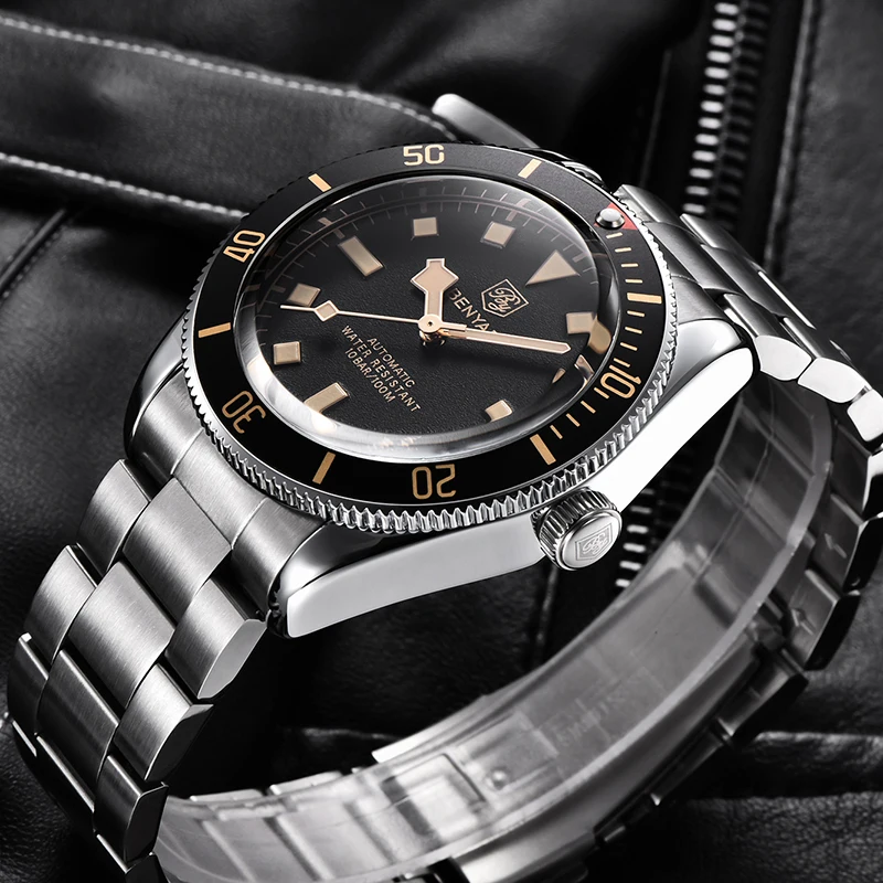BENYAR-Montres automatiques en acier inoxydable pour hommes, montre-bracelet étanche, marque supérieure, mode, montre mécanique, 2023
