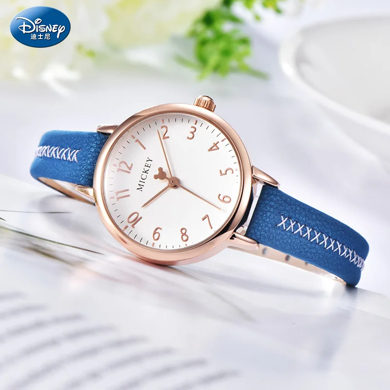 Disney Mickey Mouse For Woman Watches Lady Casual Quartz Wristwatches Female Small Alloy Dial Cute Lovely Girl Youth Lady Dress