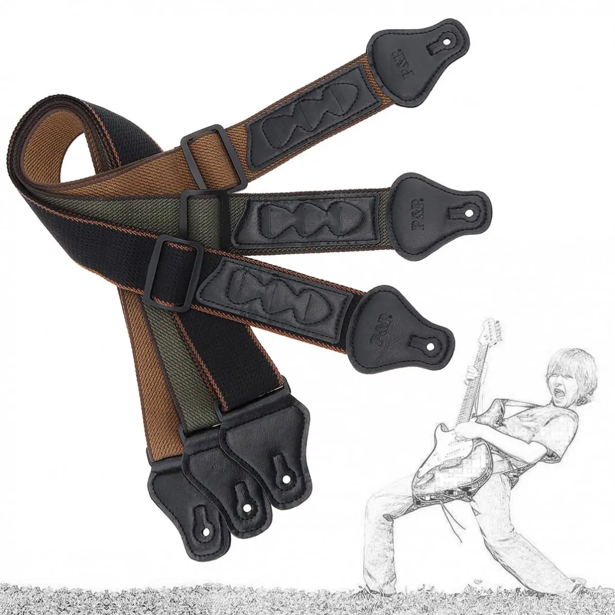 

Регулируемая Задняя панель для акустической электрической бас-гитары, 3 цвета на выбор, с карманами для plectrals