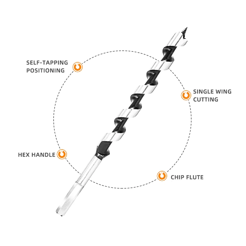 6/8/10/12/14mm Woodworking Drill Bit Hexagonal Shank HSS Twist Wood Hole Opener Tool 230mm Depth Gun Drill Bit Cutter