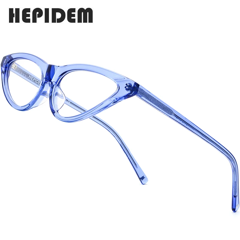 HEPIDEM Acetate Kính Mắt Mèo Gọng Nữ Trong Suốt Kính Đeo Mắt Kính Mắt Nữ Cận Thị Quang Đơn Thuốc Kính Mắt 9115