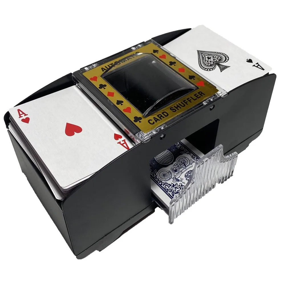 Imagem -06 - Jogo de Poker Portátil Shuffler Totalmente Automático Shuffle Máquina Decks de Cartas de Jogo Alimentado por Bateria Anti Trapaça Ferramenta Brinquedo