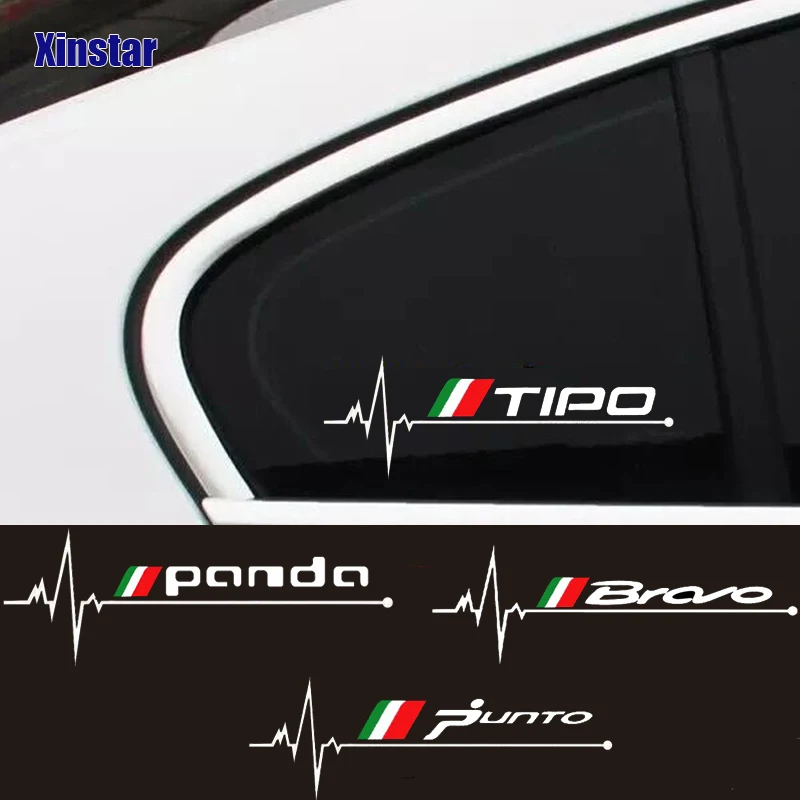 2 قطعة نوافذ السيارات ملصقا لشركة فيات تيبو بونتو باندا برافو #1