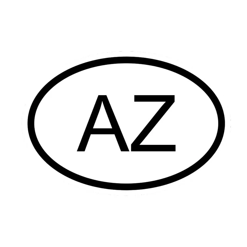 

Interesting AZ AZERBAIJAN COUNTRY CODE OVAL Car Sticker Accessories Car Styling Decal Vinyl PVC 15cm*10cm