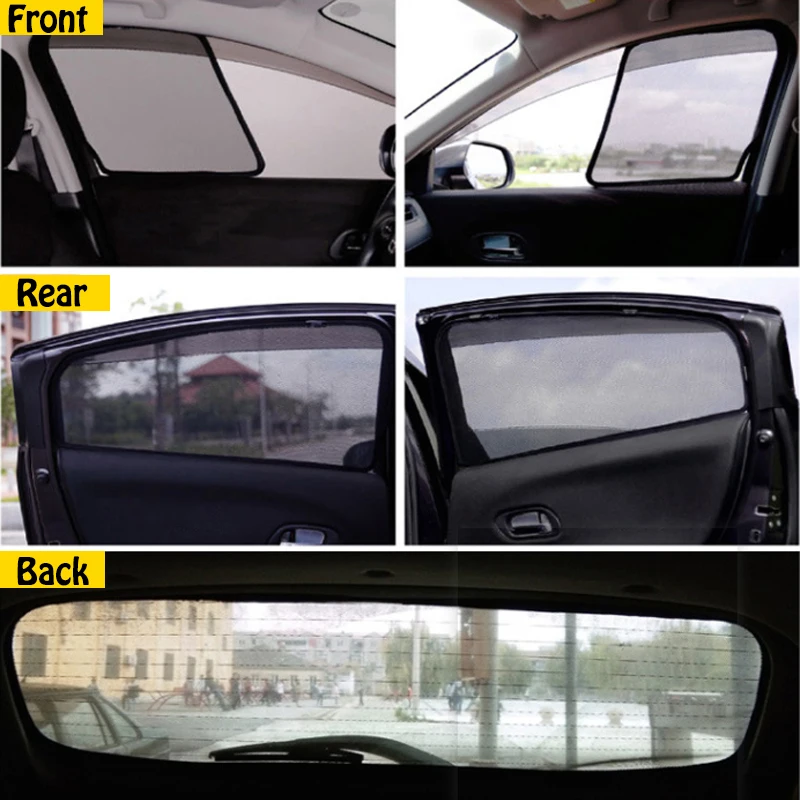 For Toyota INNOVA 2005~2014 2016~2020 Magnetic Car Window Sunshield Gauze Mesh Protective Sunshade Cover Accessories