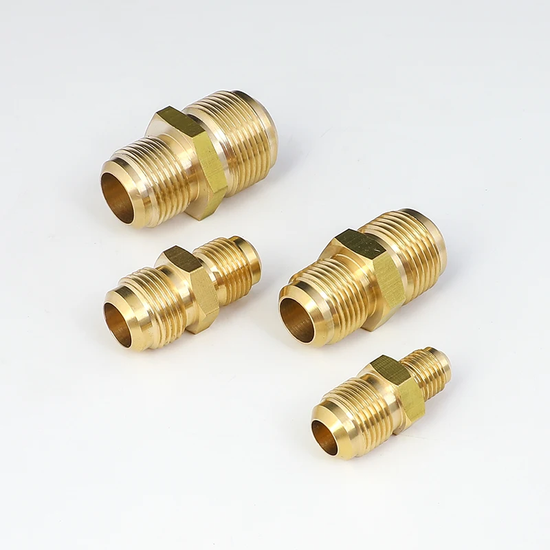 45 Graden Sae Flare Fit 1/4 "3/8" 1/2 "3/4" Od Buis Gelijke Reducer Messing Pijp adapeter Connector Voor Airconditioner