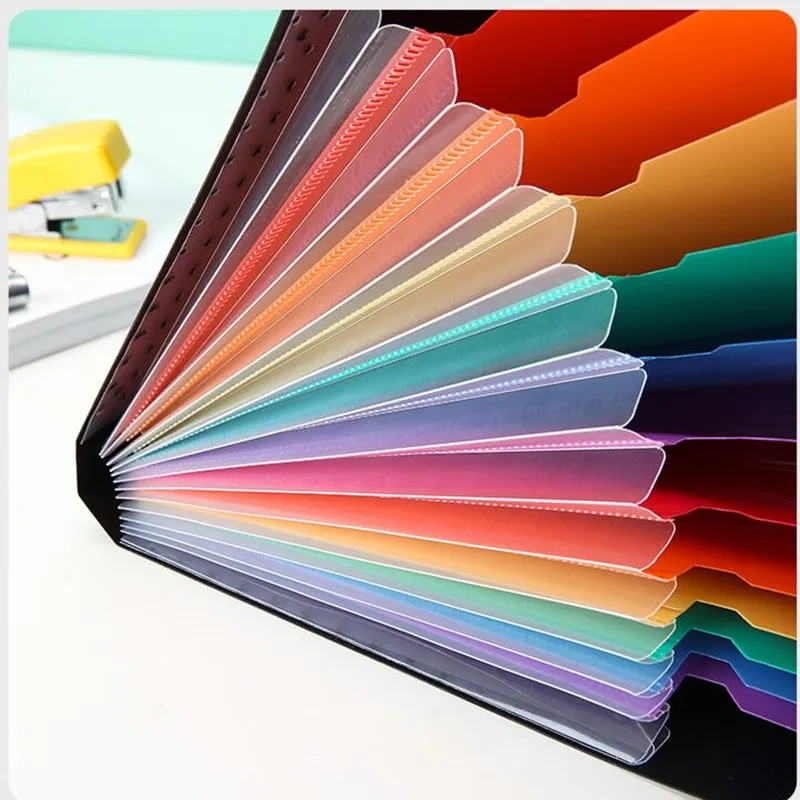 New 13 Into File Folder Multi-Page Classification A4 PP File Holder Storage Bag Portfolio Office Learn