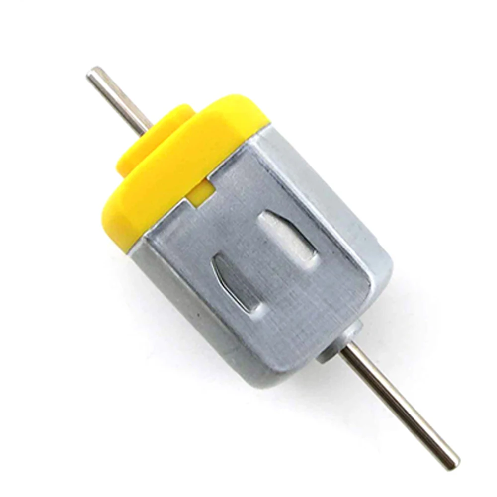 DC 1.5V-12V Micro 130 Carbon Brush Motor Double Shaft 3000-7000RPM Diy Toy Model Small Motor Wind Generator Making Accessories