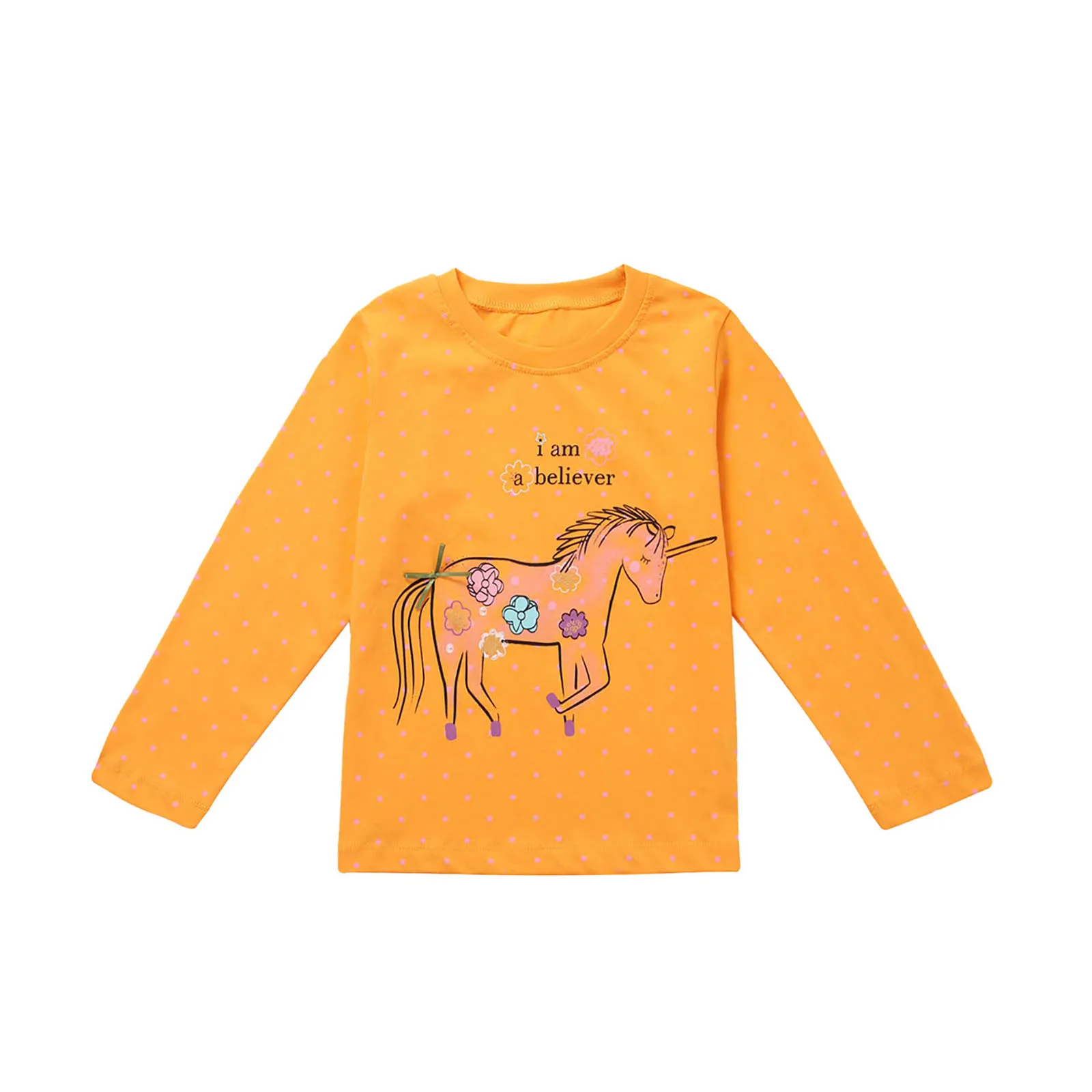 

Girls Long Sleeve T-shirt Cotton New Cute Cartoon Pattern Spring And Autumn Baby Children Tops Baby Girl Tops Tee