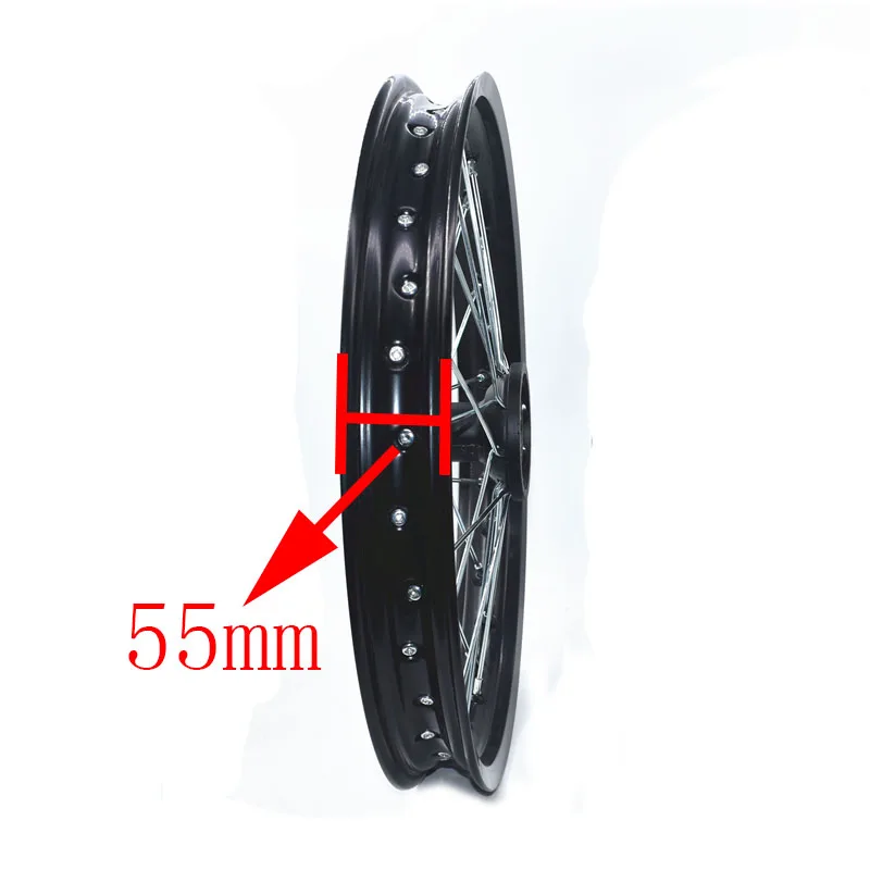 1.60-17 inch Front 1.85-14 inch Rear Rims Aluminum Alloy Wheel Rims Black Hub For KLX CRF Kayo BSE Dirt Pit Bike Motorcycle