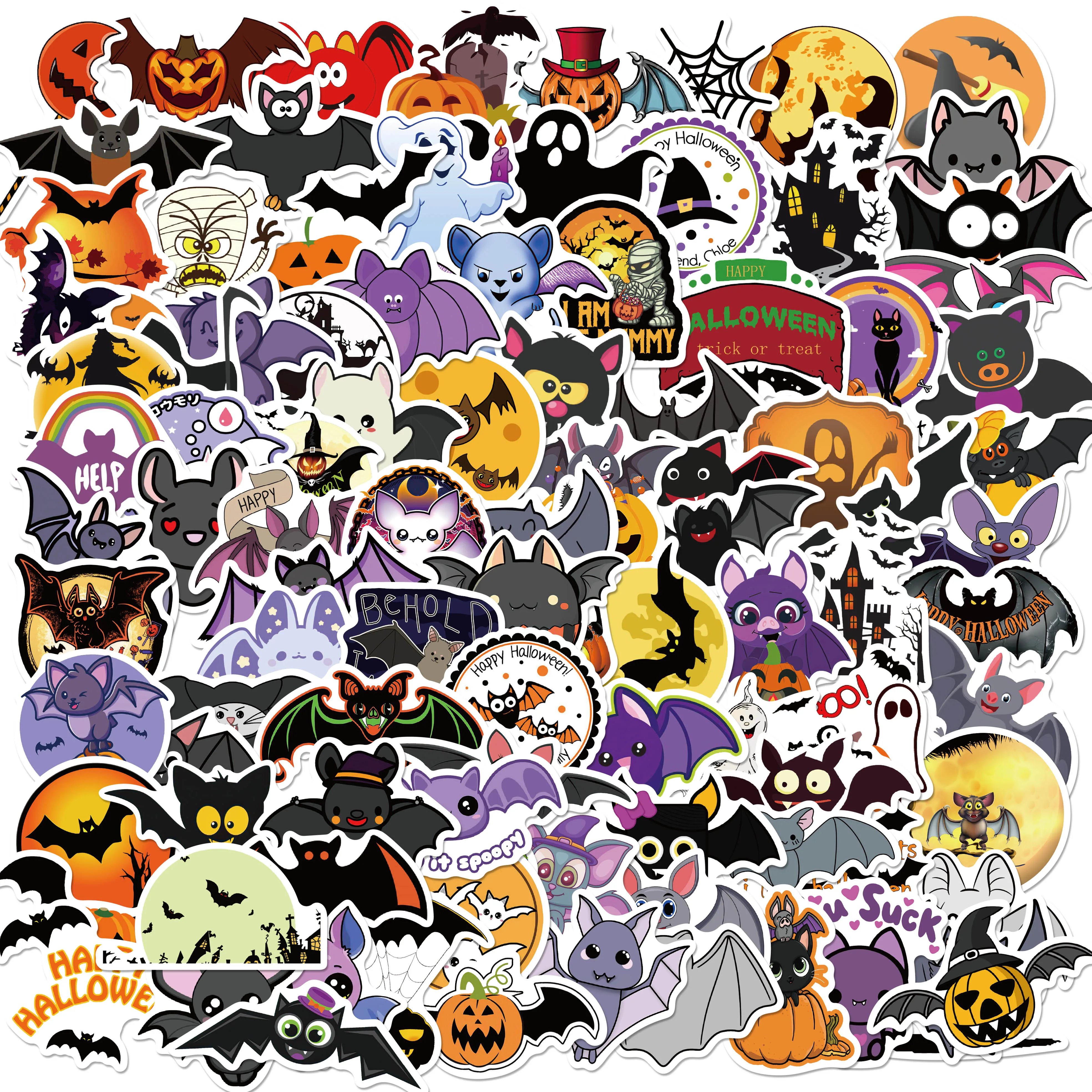 10/50/100PCS Halloween Stickers Waterproof Skateboard Car Guitar Motorcycle Luggage Suitcase Graffiti DIY Sticker Kid Toy