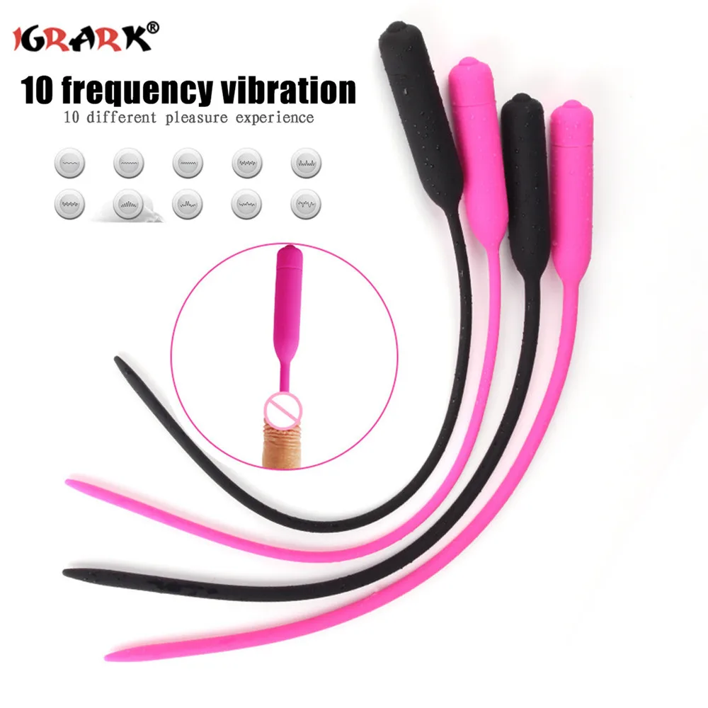 Lange Harnröhre Vibrator Katheter Penis Plug Sex Spielzeug Für Männer Vibrierender Penis Einsatz Spielzeug Harnröhren Sound Dilatator Männlicher Masturbator