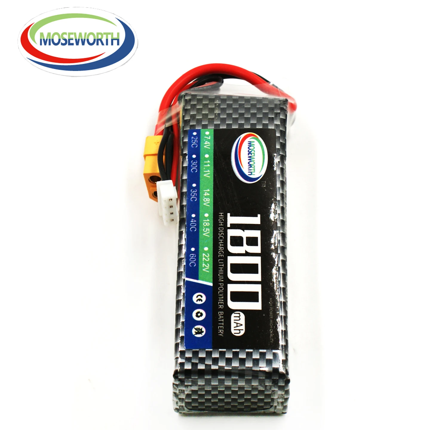 MOSEWORTH 3S 11.1V RC LiPo 1800 mAh bateria litowa 30C 40C 60C dla Drone samolot samochód Quadcopter łódź