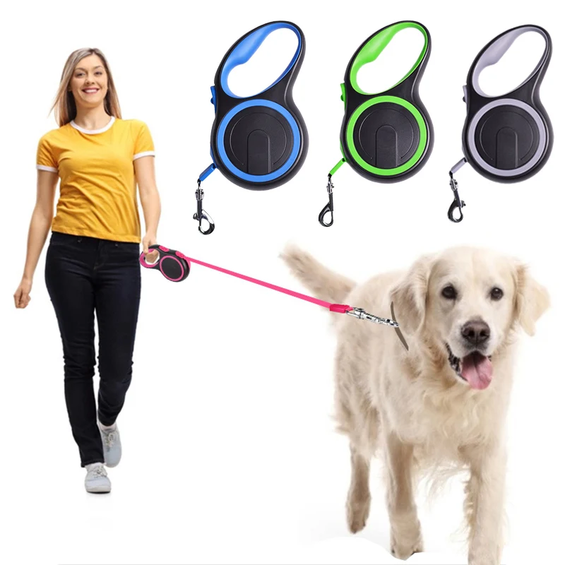 Automatic Retractable Big Dog Leash Durable Strong Pet Leashes for Medium Large Dogs Golden Retriever Pug mascotas Accessories