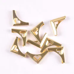 30Pcs Golden Metal Book Corner Heart pattern Albums Menus Folders Box Corner Protectors For Decor 22x22x4mm cp2401