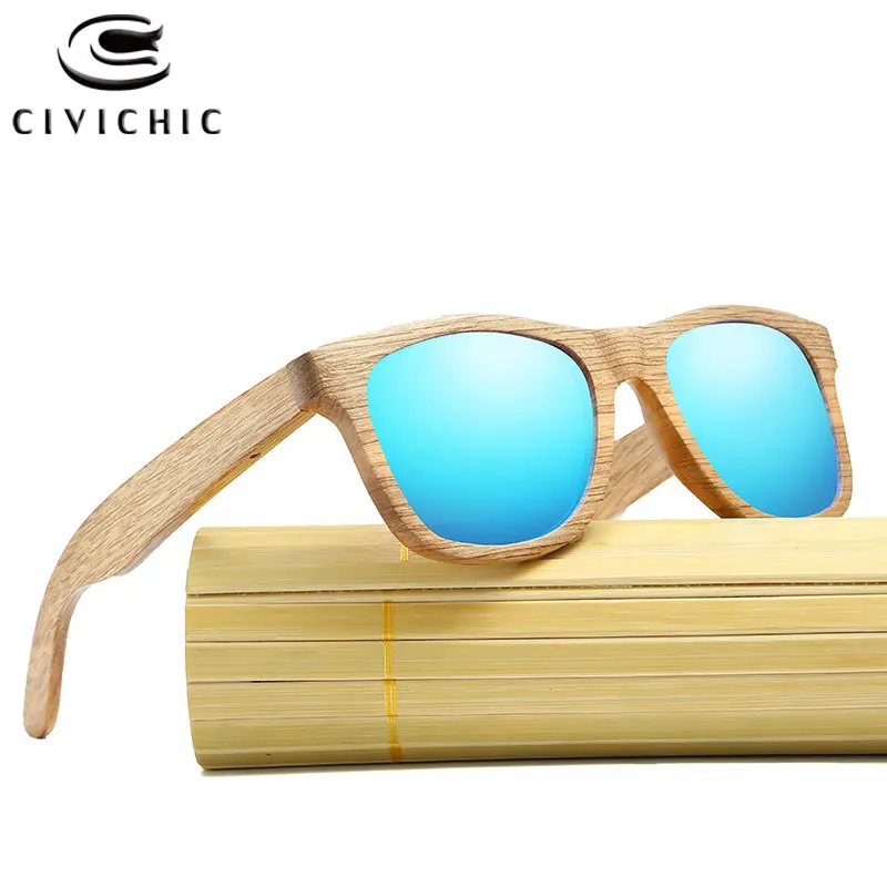 

Chic Polarized Sunglasses Women Mirror Coating Driving Glasses Men Wood Eyeglass Hipster Oculos Bamboo Gafas De Sol Hombre KD024