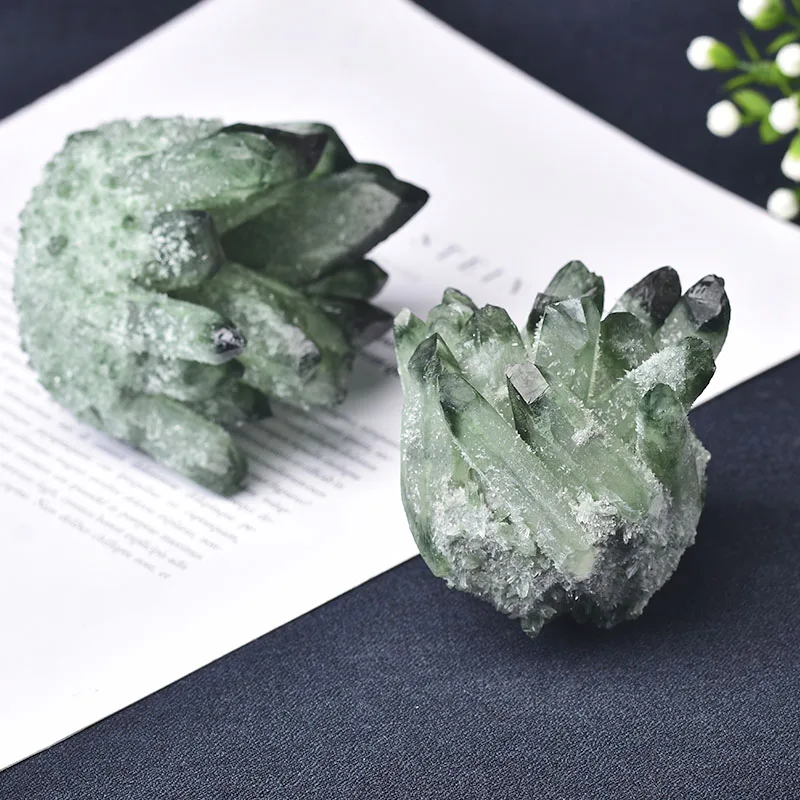 

1PC Natural Crystal Cluster Green Yellow Quartz Raw Crystal Point Specimen Home Decor Feng Shui Healing Stone Ore Mineral Gifts