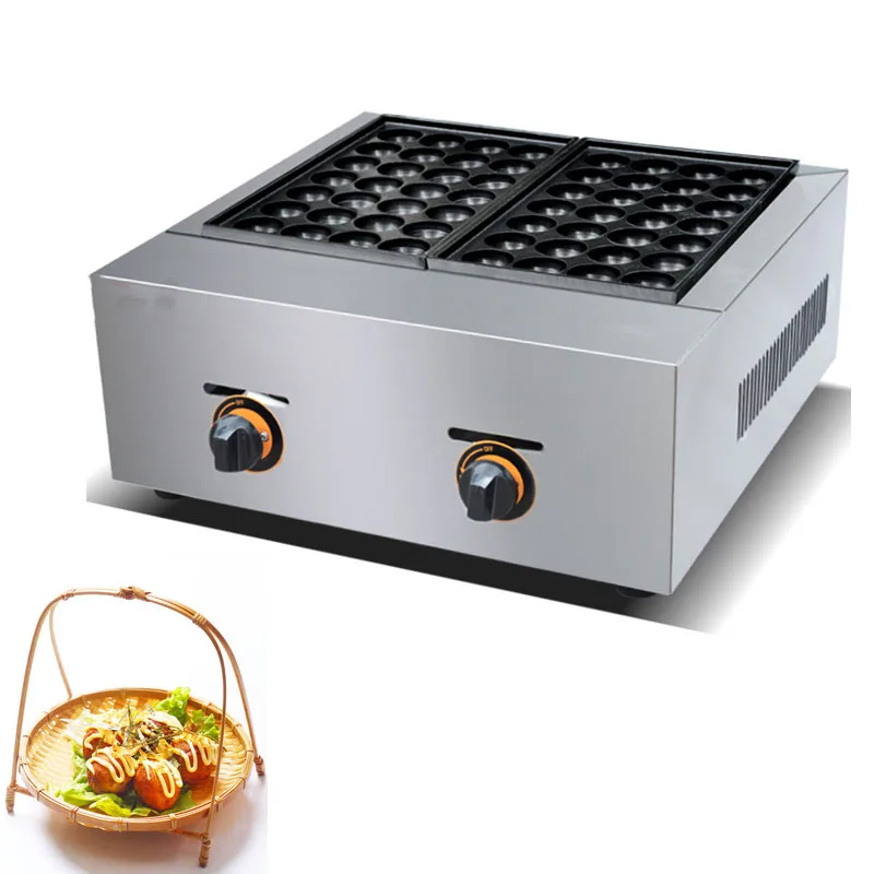 

Stainless Steel Takoyaki Pan Maker Japanese Snack Gas Octopus Ball Machine Non stick Takoyaki Ball Grill machine