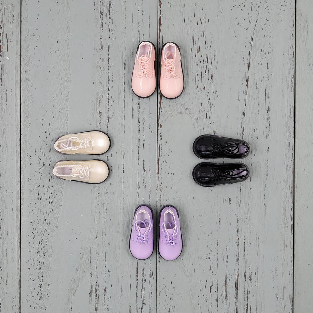 1/6 doll shoes cute leather shoes 4.8cm four colors suitable for Little Angel 28cm doll and 2.8cm suitable for 1/6 Blyth (30cm h
