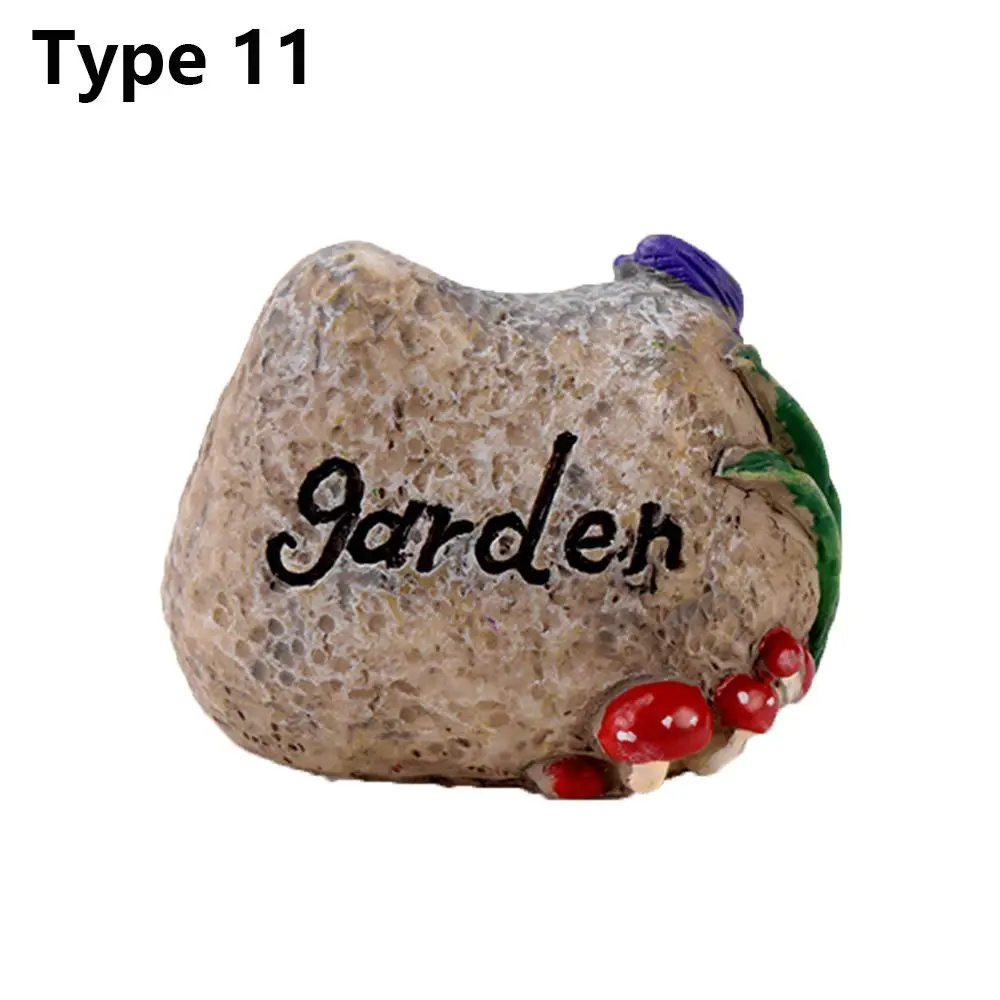 Resin Craft Succulents Bonsai Micro Landscape Mini Road Sign Fairy Garden Welcome Stake Figurine