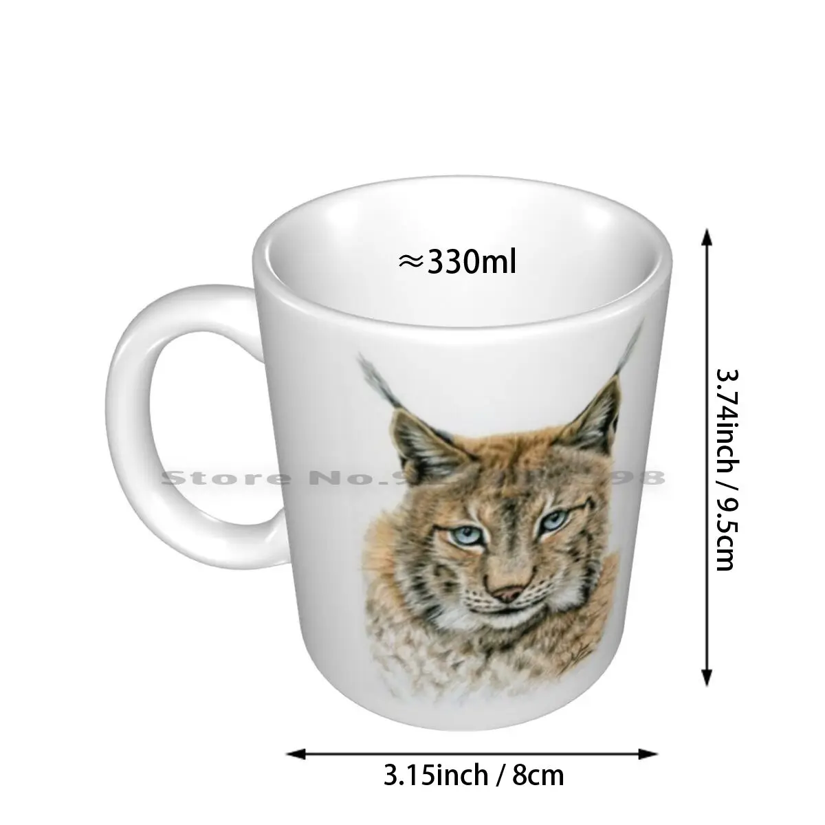 The Lynx - Der Luchs Ceramic Mugs Coffee Cups Milk Tea Mug Lynx Cat Wildlife Portrait Animal Luchs Katze Creative Trending