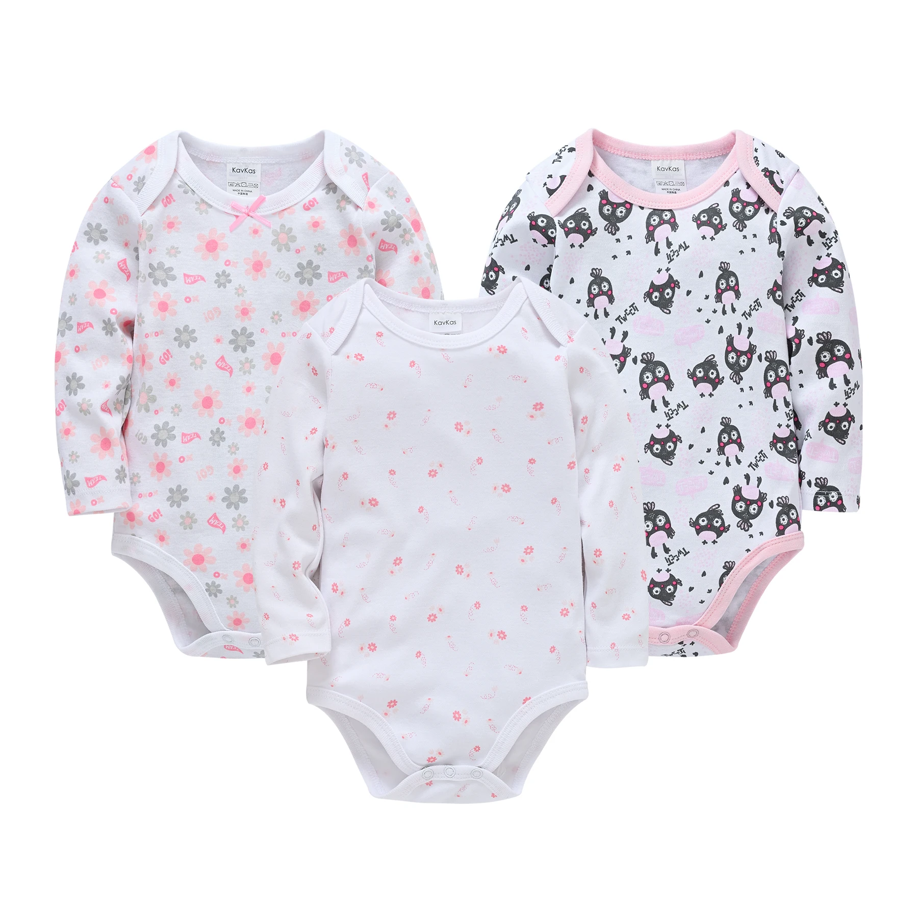 

Infant Baby Girls Bodysuit 3PCS Newborn Baby Girl Boys Clothes Body Long Sleeve 100% Cotton Baby's Underwear Pajamas 0-24M