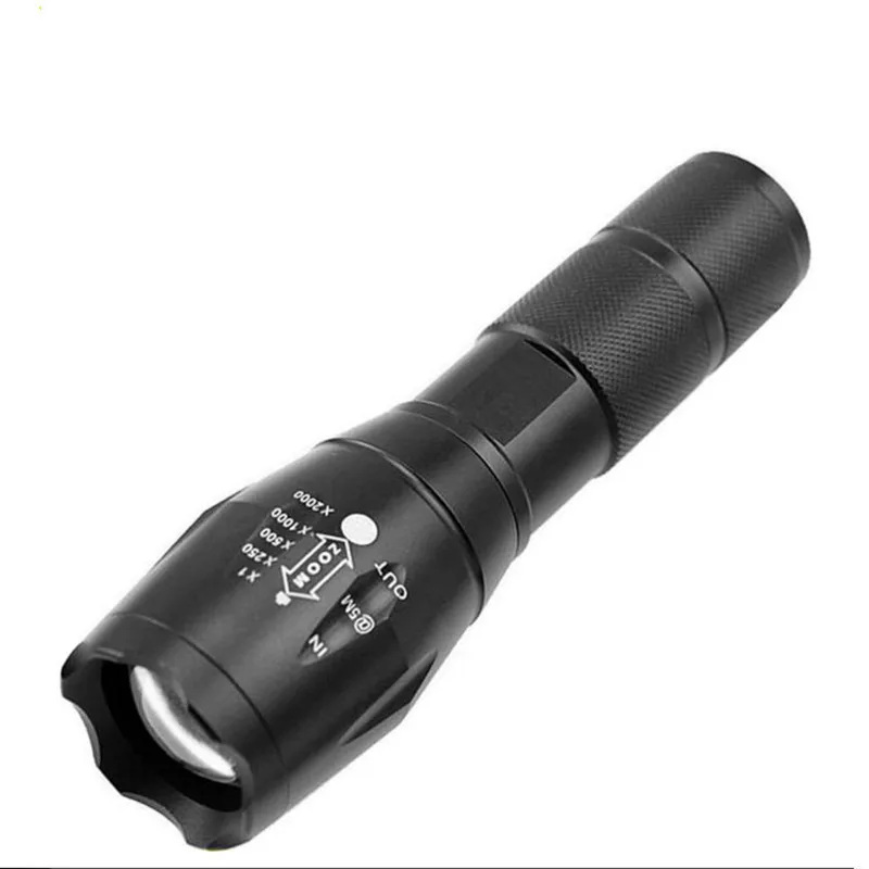 Led strong light flashlight Cree T6 / Q5 / L2 strong light flashlight 18650 battery outdoor camping carrying LED flashlight