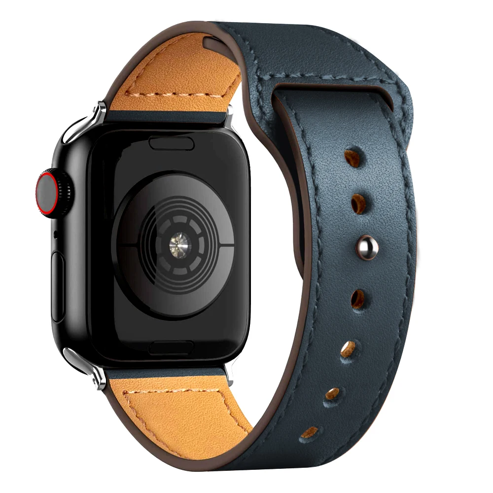 Lederarmband für Apple Watch, Modell Ultra 4, 3, 49 mm, 46 mm/42 mm, 41 mm/45 mm, 44 mm, 40 mm, Armband für iWatch, Serie 12, 11, 10, 9, 8, 7, SE 3. – Detail 7