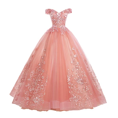 Gaun Gryffon Quinceanera Gaun Prom Pesta Manis Gaun Bola Bahu Terbuka Renda Mewah 16 Warna Vestidos Ukuran Plus