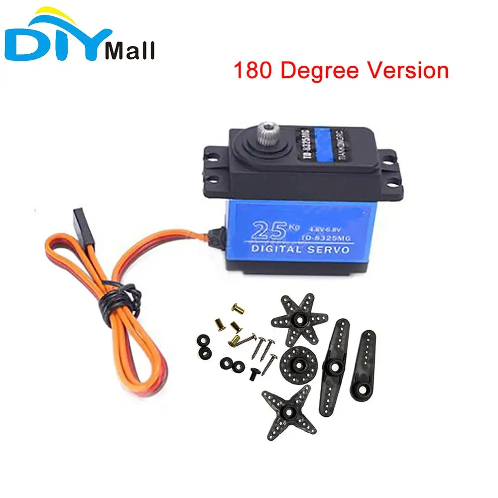 Waterproof TD-8325 25KG 180/270/360 Degree Version Large Torque Digital Coreless Servo RC Digital Servo for RC Robot Car