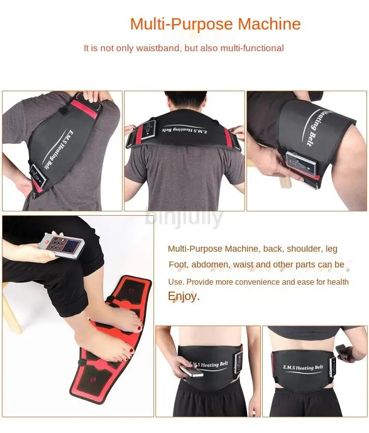 Hot moxibustion lumbar massage Belt heating fat reduction Wireless charging style physiotherapy household multifunctional belt