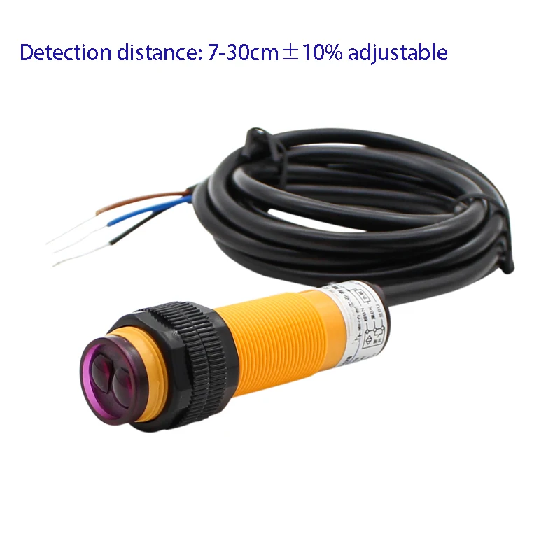 7-30cm±10% adjustable M18 Diffuse reflection sensor photoelectric switch E3F-DS30C4/C2/P1/P2 3 wire NPN NO NC distance