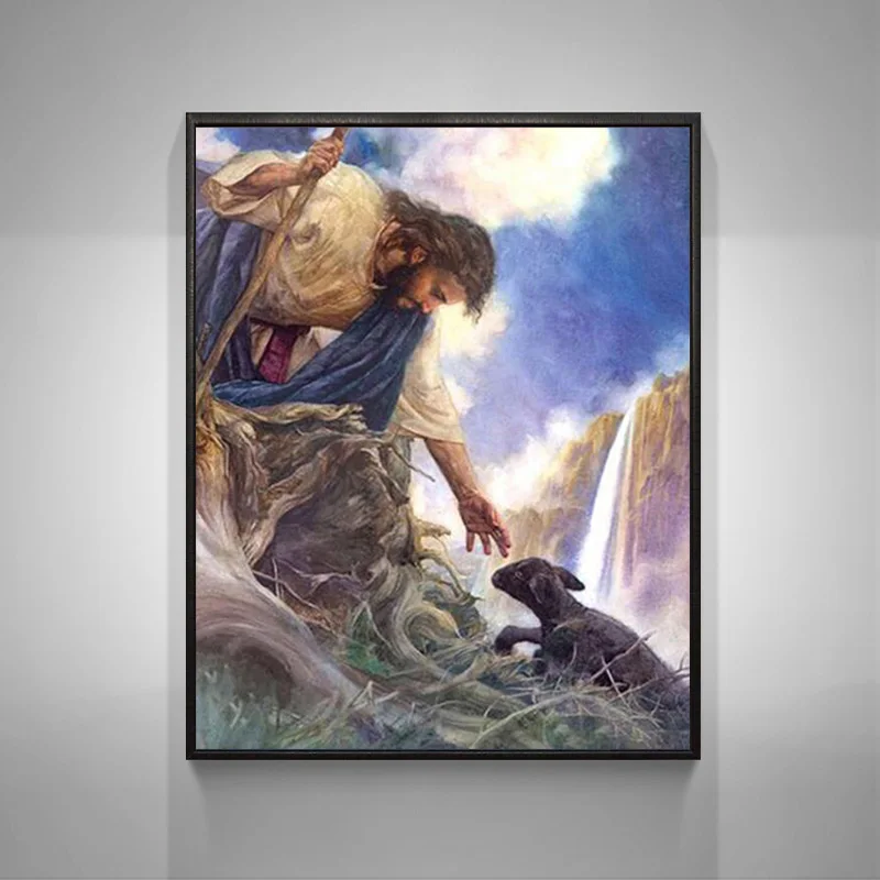 

Бриллиантовая вышивка, религиозная вышивка крестом DIY алмазная живопись Иисус Христос спасение мозаика Стразы домашний декор WG2000