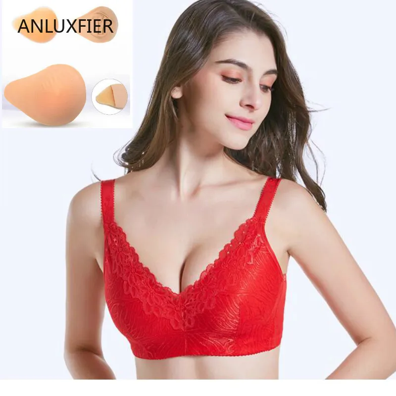 Artificial Breast Bra Set Suit Women Surgical Resection After Breast Cancer Surgery Safety Silicone Fake Chest Underwear H4604