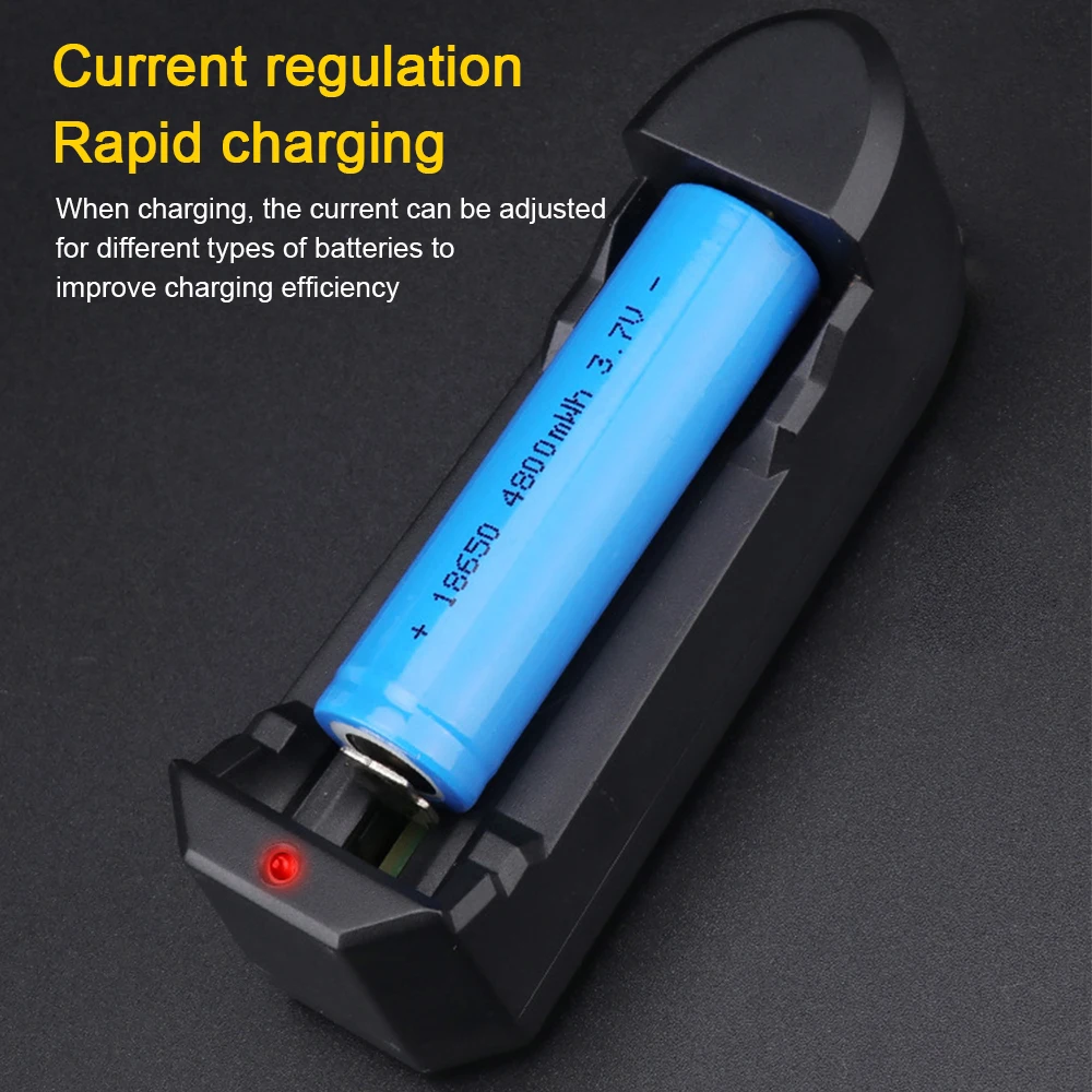 18650 Battery Charger Smart Charging 1 Slot USB 18650 26650 18350 32650 21700 26700 26500 Li-Ion Rechargeable Battery Charger