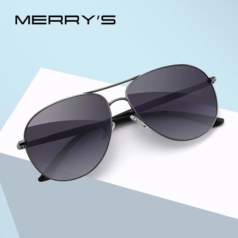 

MERRYS DESIGN Men Classic Pilot Sunglasses Aviation Frame HD Polarized Sunglasses For Driving TR90 Legs UV400 Protection S8037