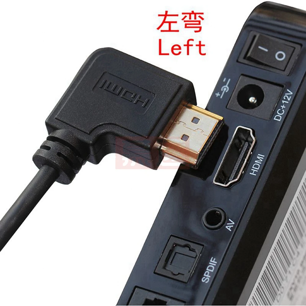 Right & Left Angle Mini HD-compatible & HD & Micro HDTV male to male stretch Spring Curl Flexible Cable V1.4 DSLR 0.5M/1.5M