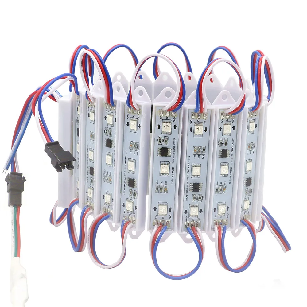 DC12V 5050 SMD Dropping Glue LED Modules For Sign,Shop Banner,Brighter WS2811 2811 Chip Pixel Digital LED Module Strip Light