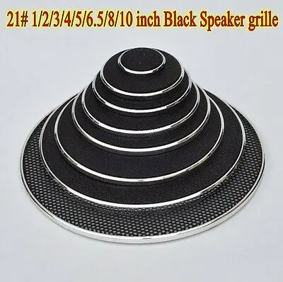 

1pcs 21# 1/2/3/4/5/6.5/8/10 inch Black Speaker grille car horn decorative circle