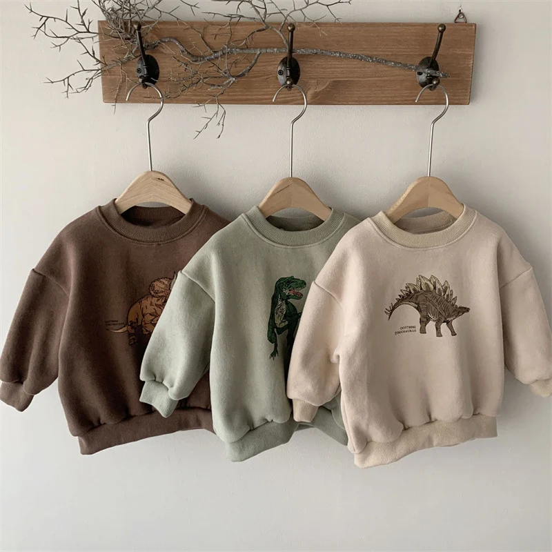 1-6Y Kid Dinosaur Pullover Infant Korean Winter New Top Baby Lovely Dinosaur Plush Comfortable Pullover Kids Clothes Boy Sweater