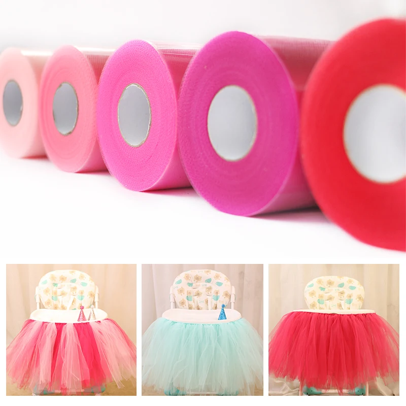 Blue Tutu Pink Sheer Organza Fabric wedding decoration Matt TULLE Roll Spool 15cm 100 Yards table cloth rolls 6inch 100yd White