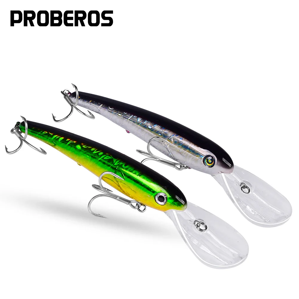 PROBEROS Fishing lure 41g/20cm Fishing Bait 10 color Fishing Tackle  With 2/0 # Hook Big Baits