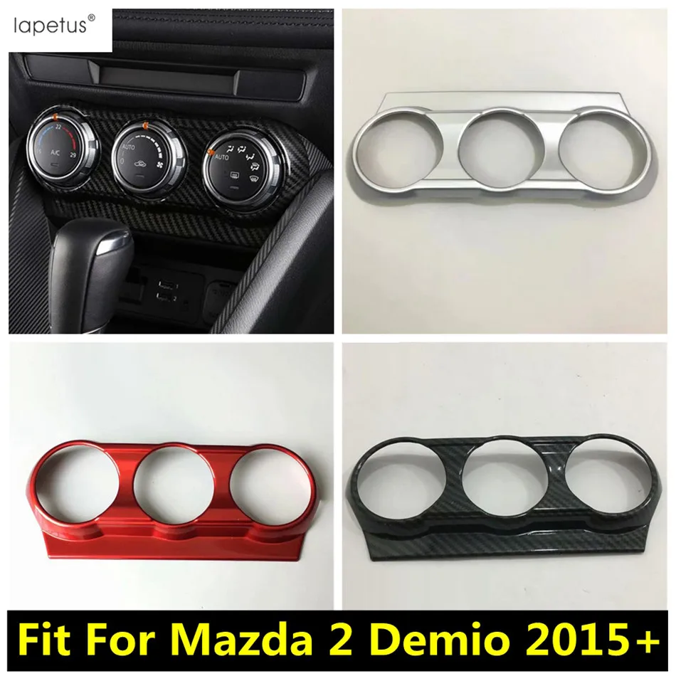 Central Control Air AC Conditioning Knob Panel Cover Trim For Mazda 2 Demio 2015 - 2023 Red / Matte / Carbon Fiber Accessories